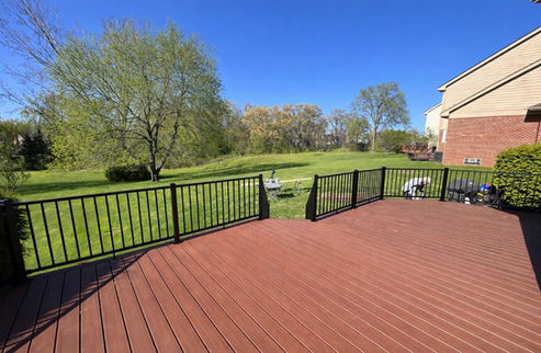 Trex Lava Rock Naturals decking with Black aluminum  Select railing in Novi, MI