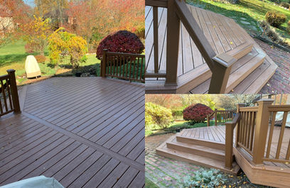 Tiki Torch Trex decking and Tree House railing. Northville, MI 