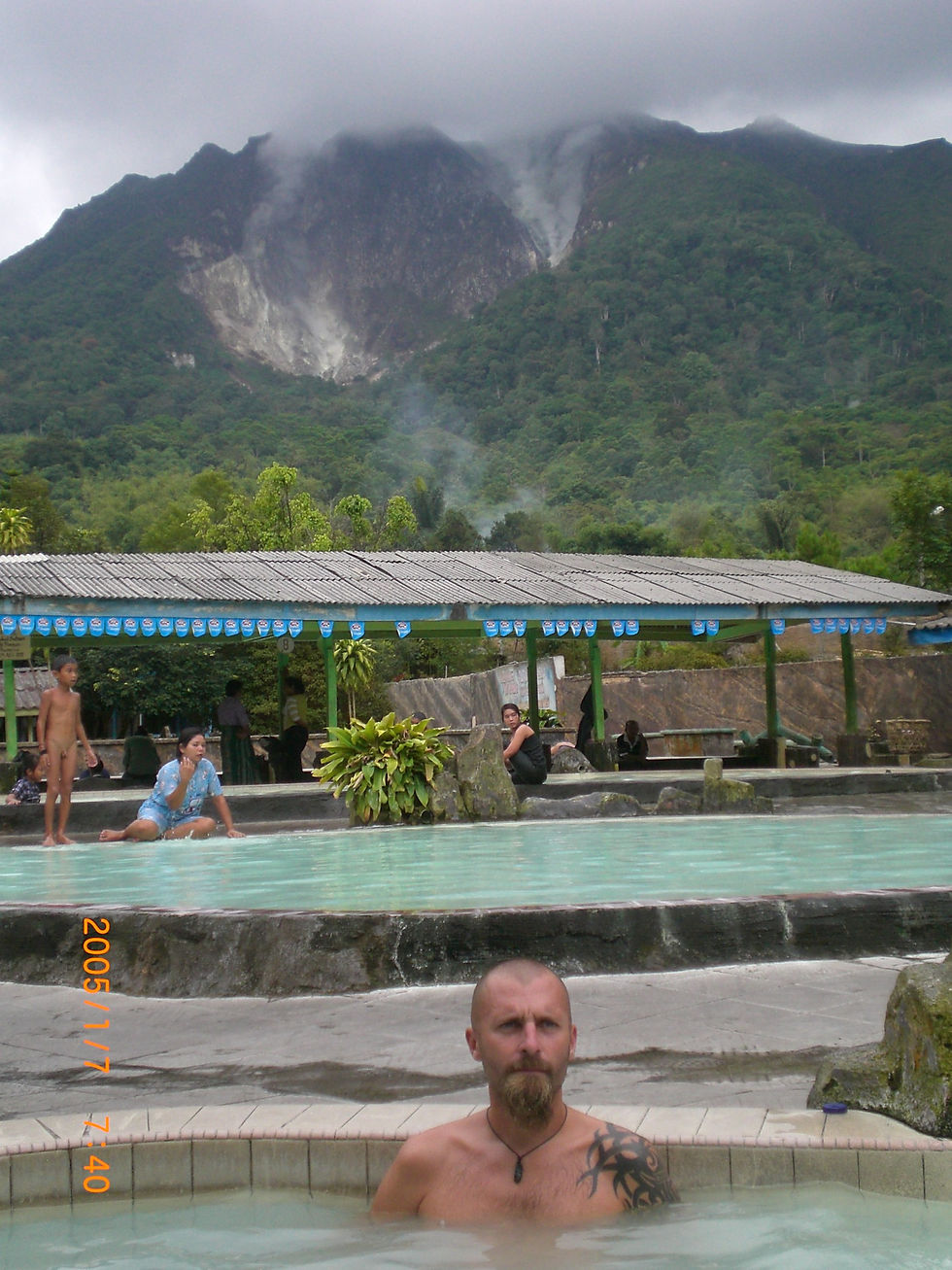 Hot springs under Gunung Sibayak