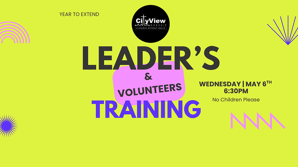 LEADERS & VOLUNTEERS TRAINING