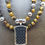Thumbnail: Black Weave Stainless Steal Dog Tag & Tiger Eye Bead Necklace