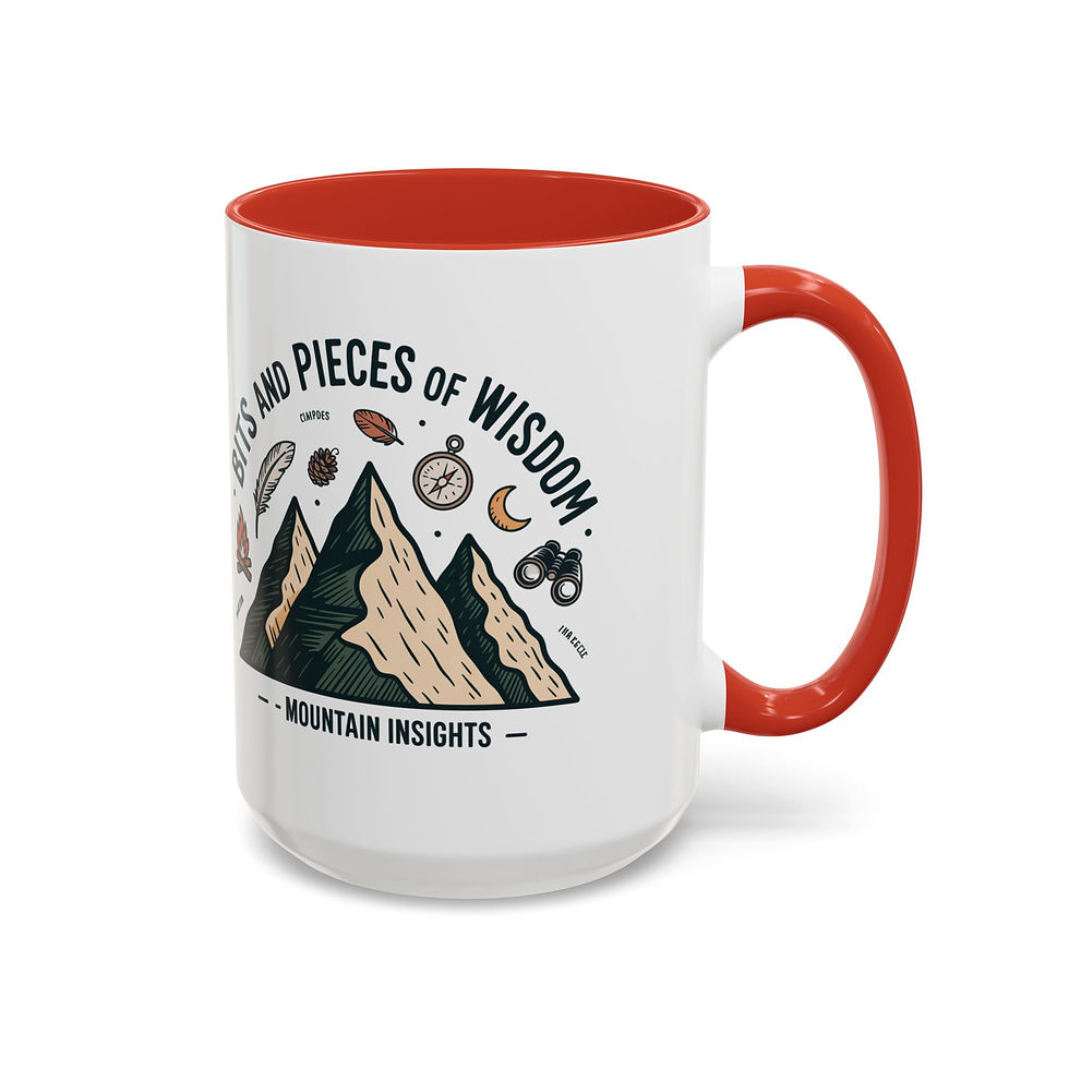 Thumbnail: Mountain Insights Coffee Mug - 'Bits and Pieces of Wisdom' - 11oz & 15oz