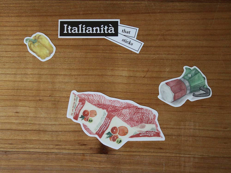 Miniaturbild: Stickerbogen A5 «Italianità that sticks»