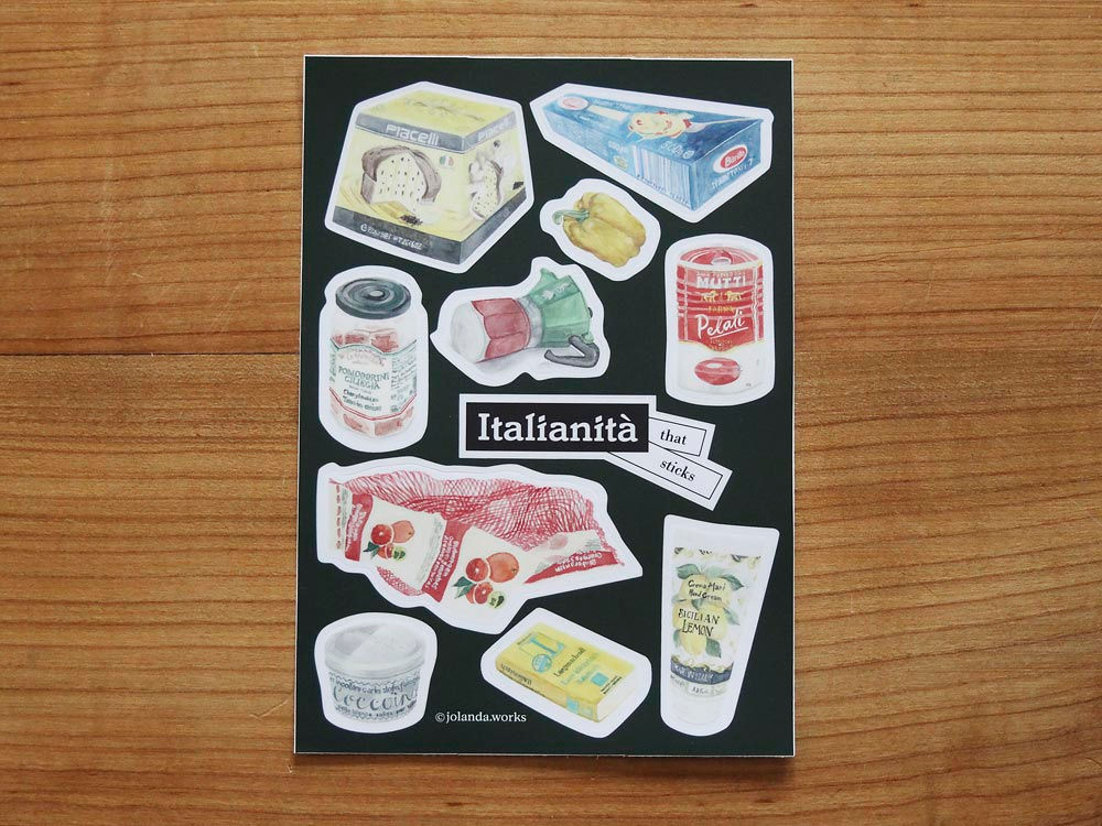 Stickerbogen A5 «Italianità that sticks»