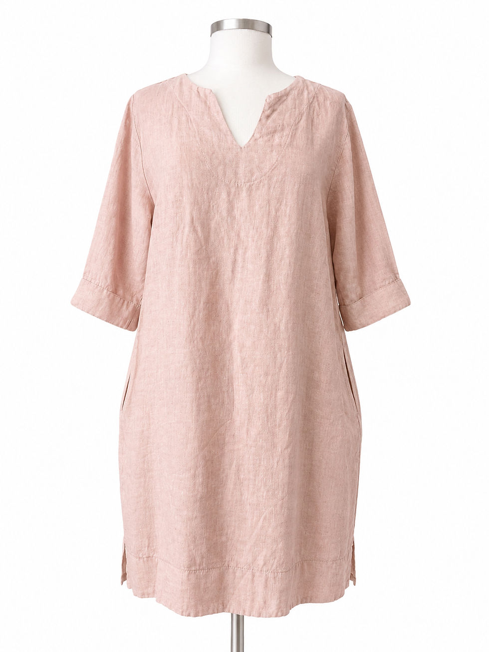 Thumbnail: Linen dress quarter sleeves