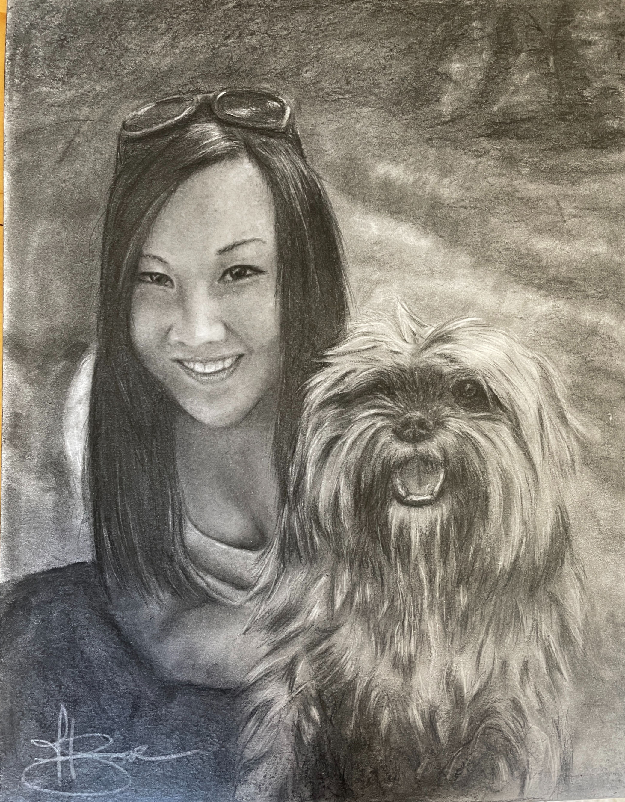 Custom Pet Charcoal Portrait