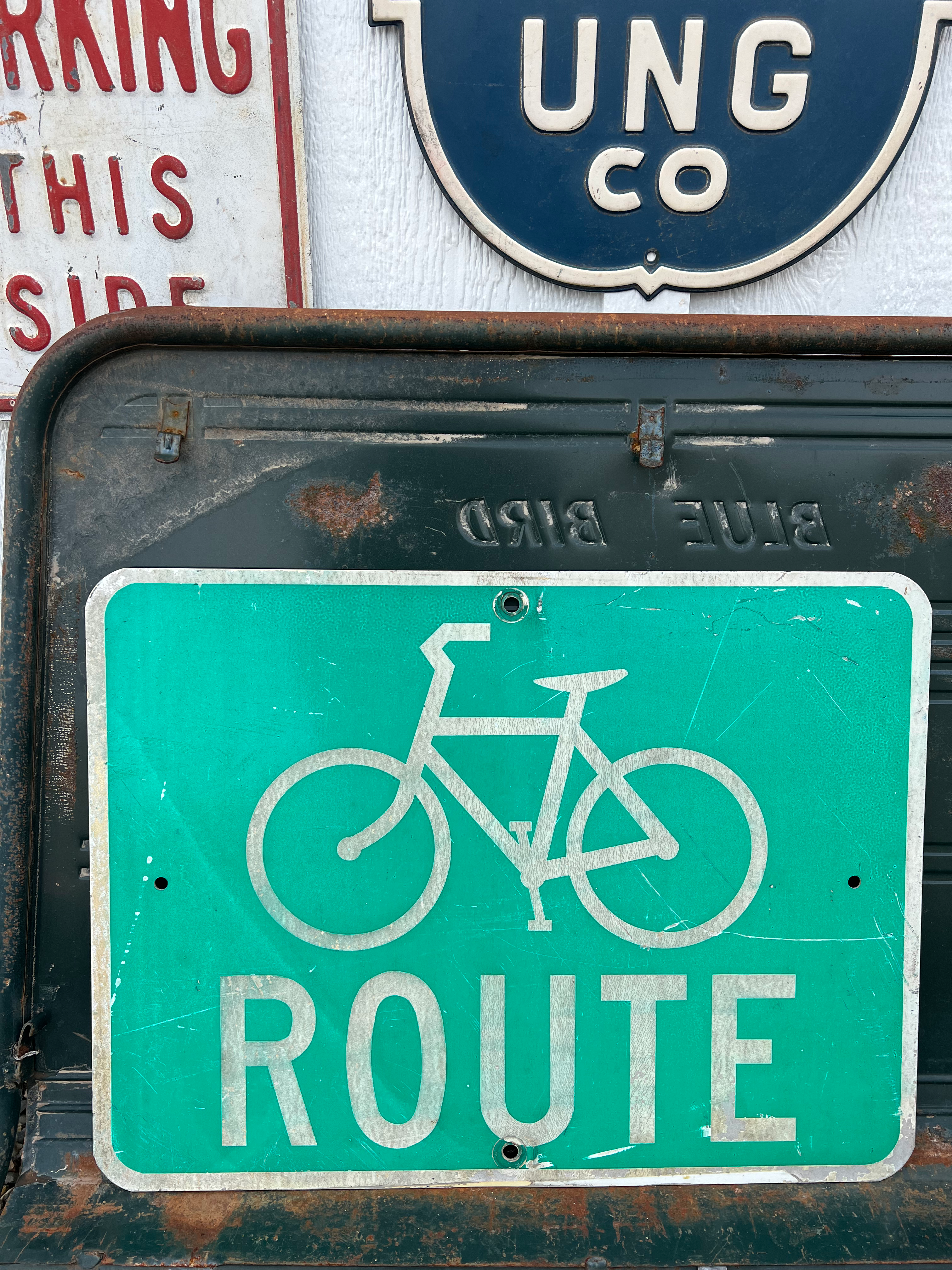 "Bike Route" Salvage Sign