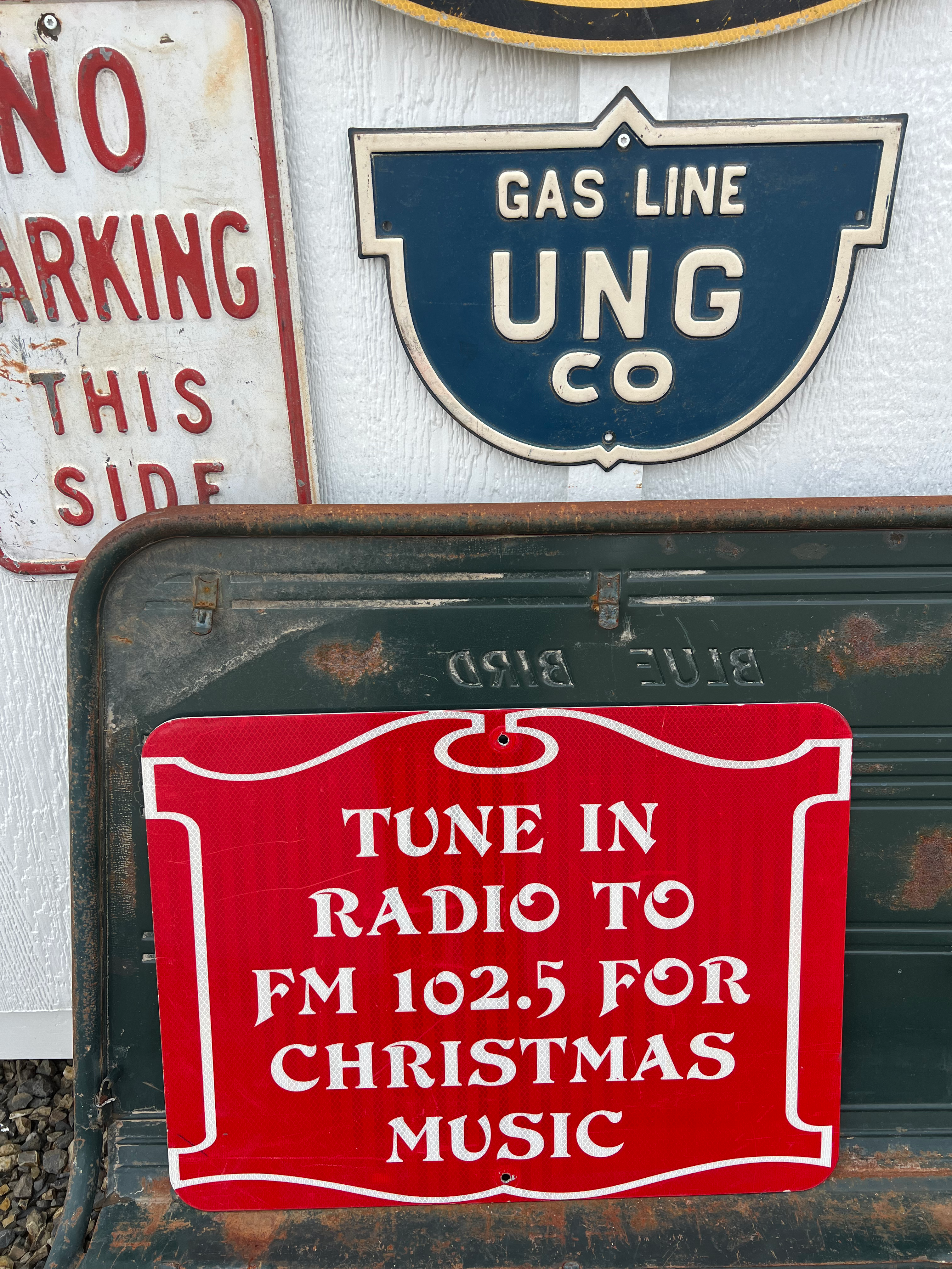"Christmas Radio" Salvage Sign