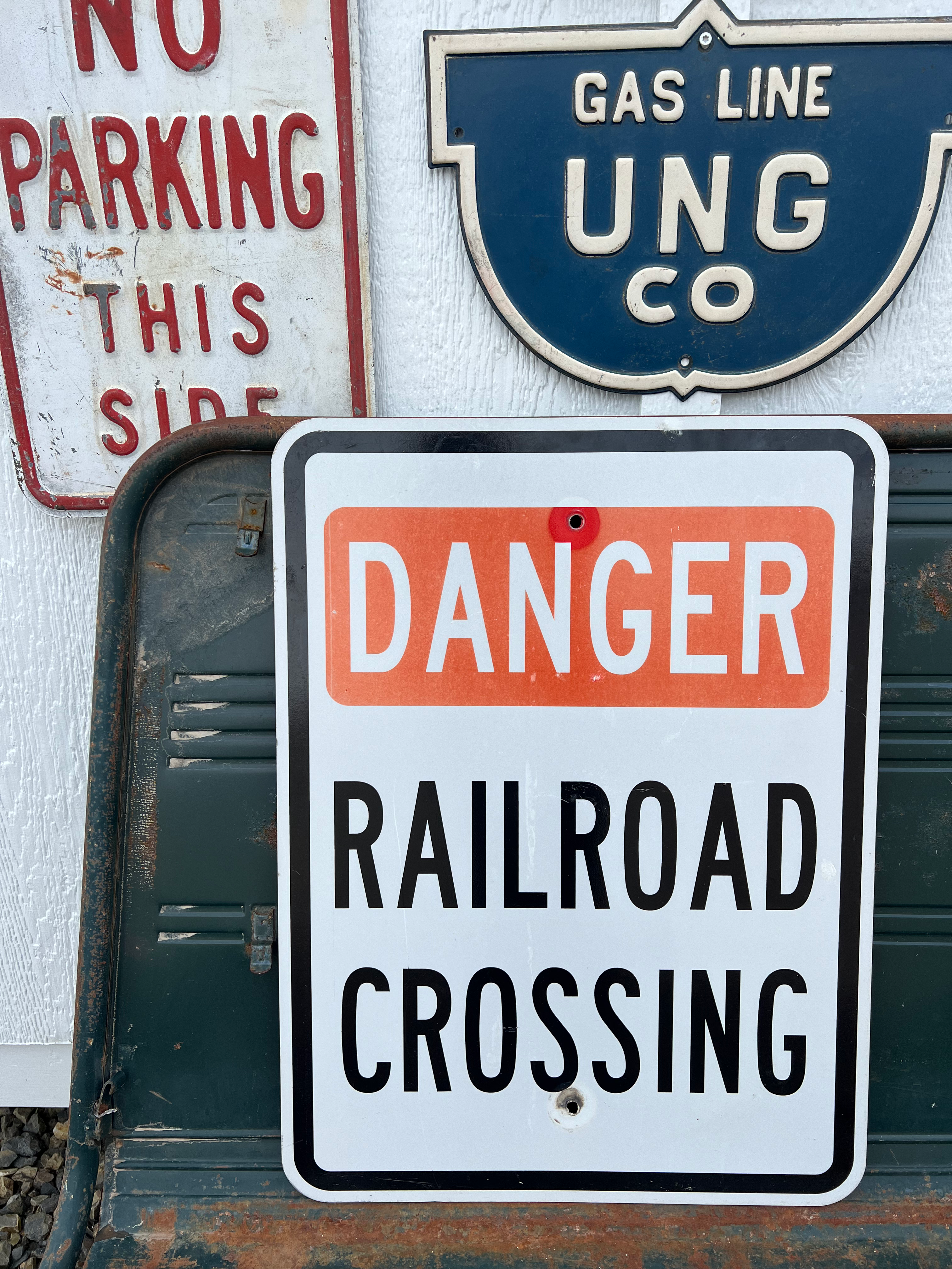 "Danger Railroad" Salvage Sign