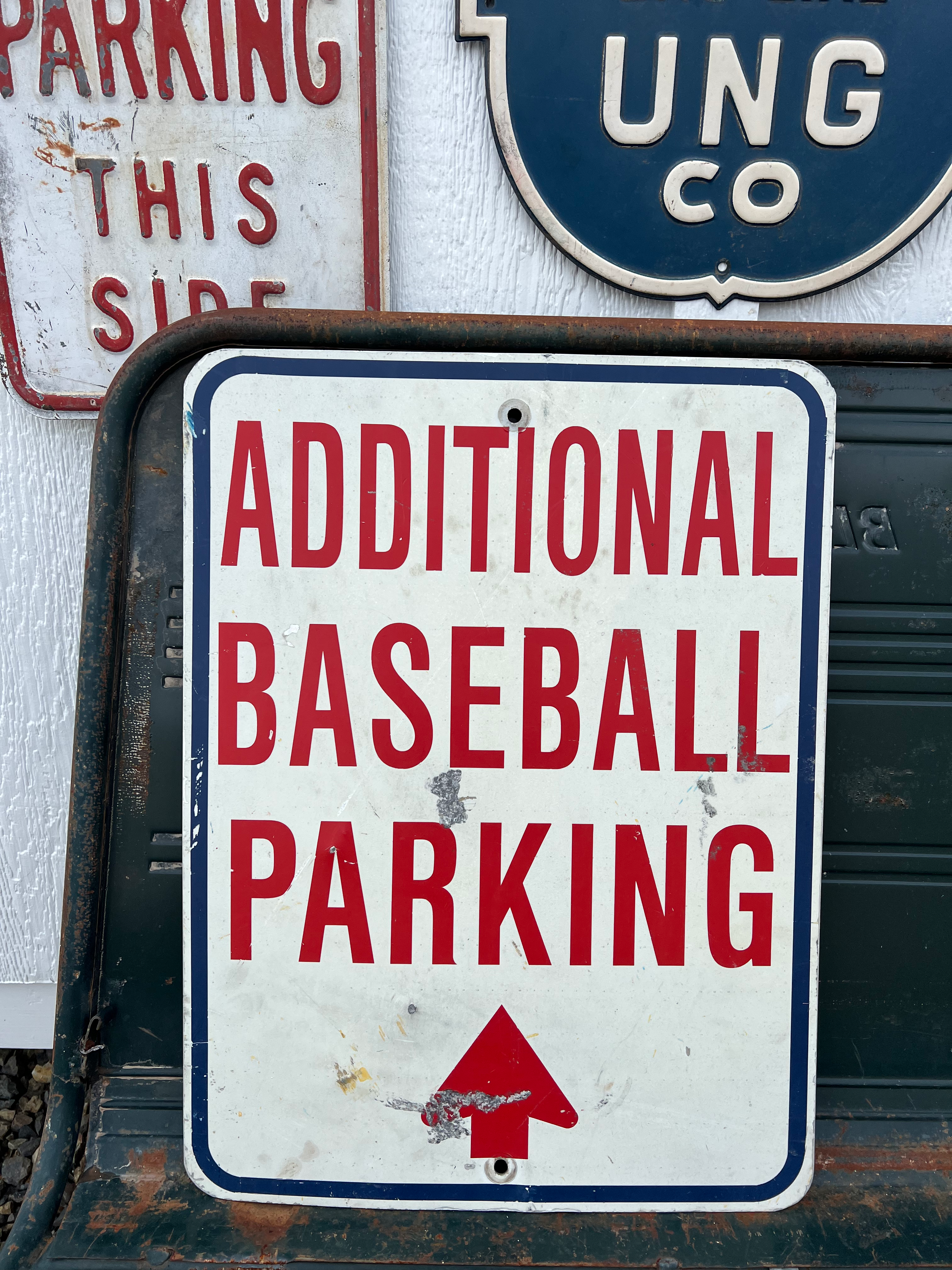 "Baseball Parking" Salvage Sign