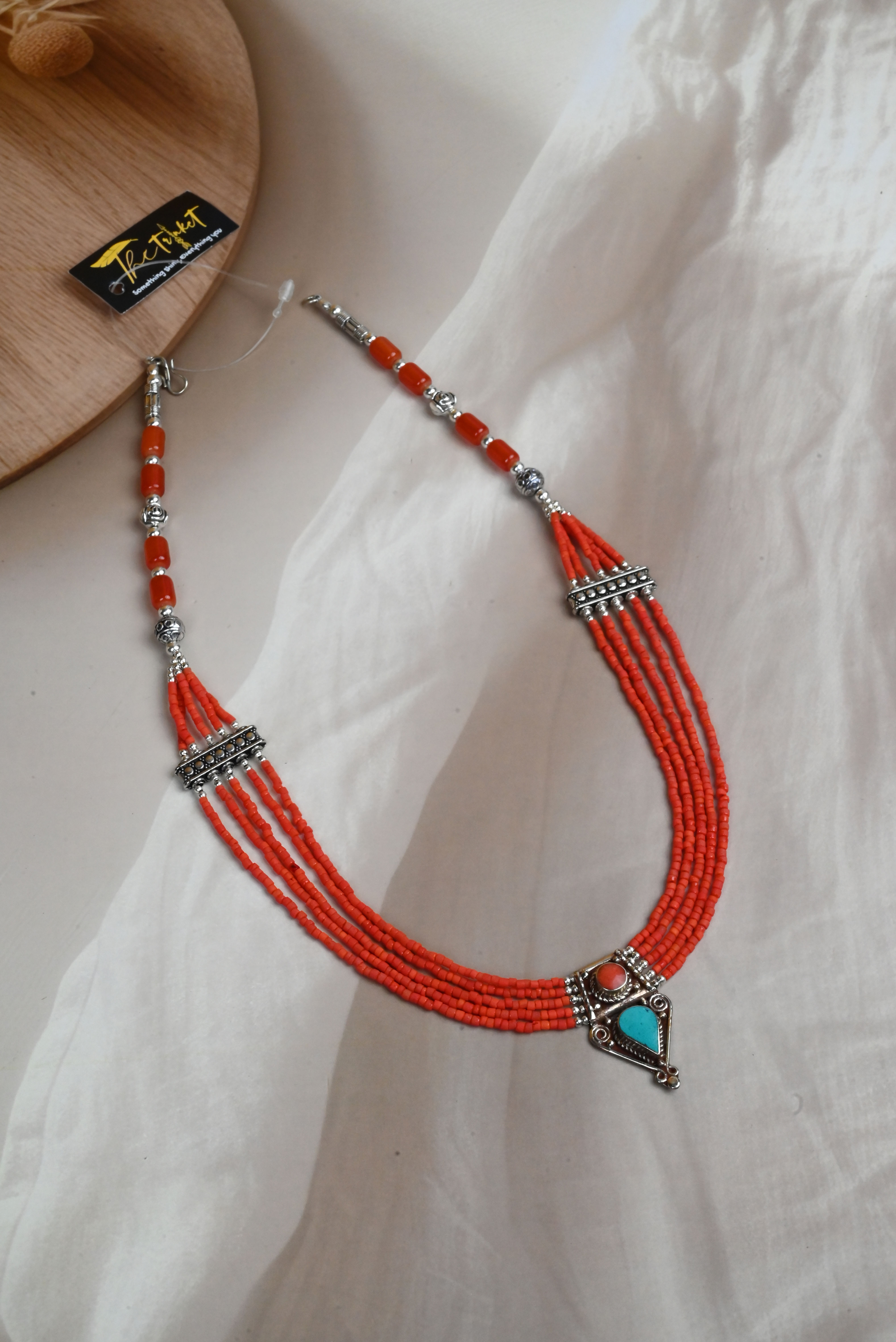 Ethnic Tribal Tibetan Beadwork Necklace by The Trinket