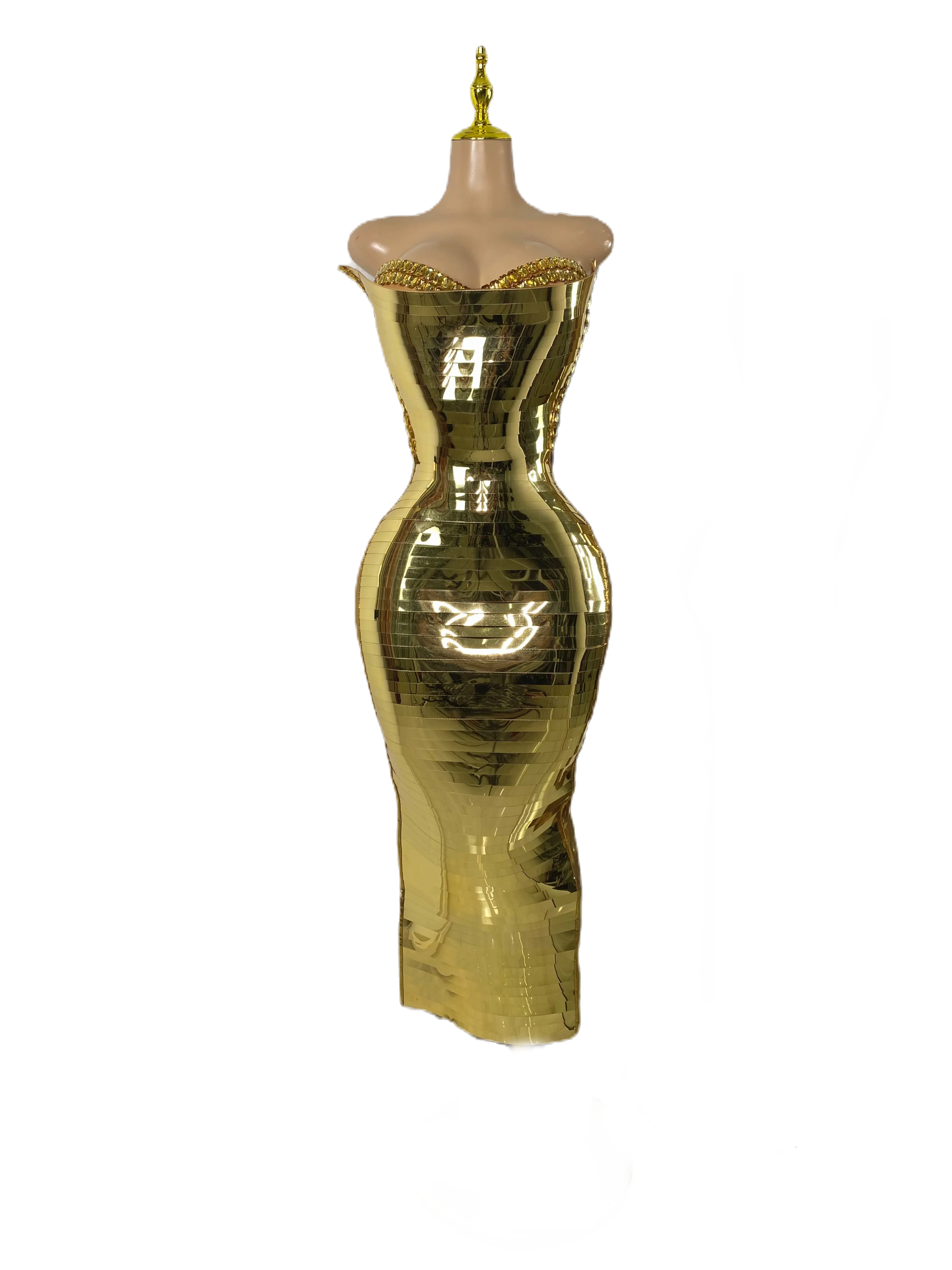 Luxury Golden Long Party Dress