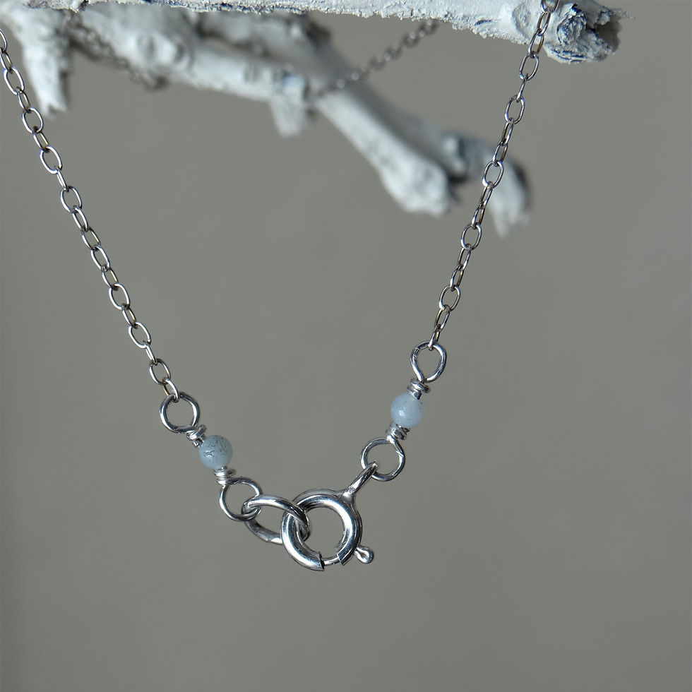Thumbnail: Hand Formed Silver Heart Necklace
