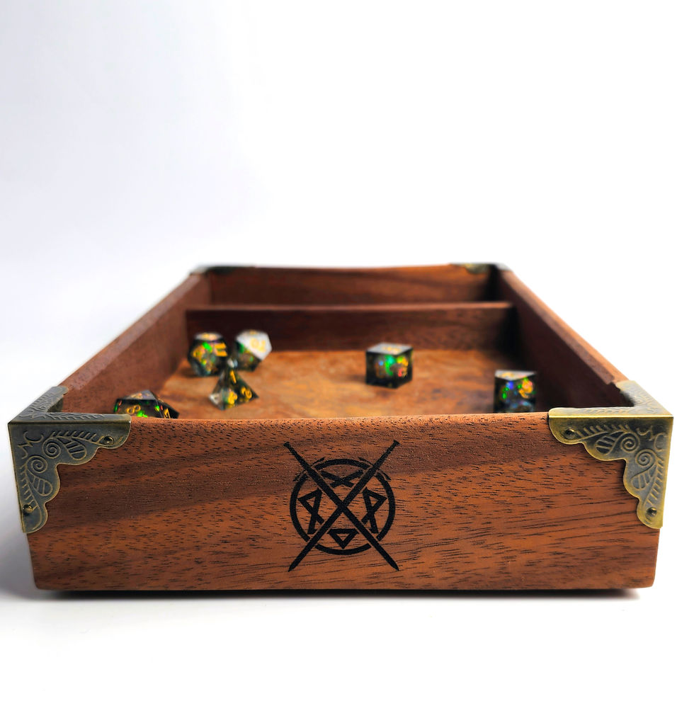 Thumbnail: Large mahogany dice tray by Goth Wood