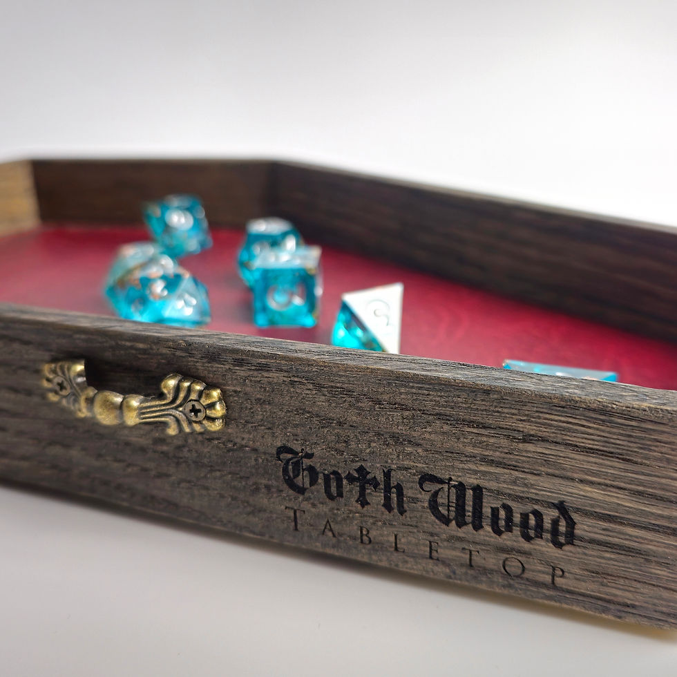 Black oak dice tray for dnd