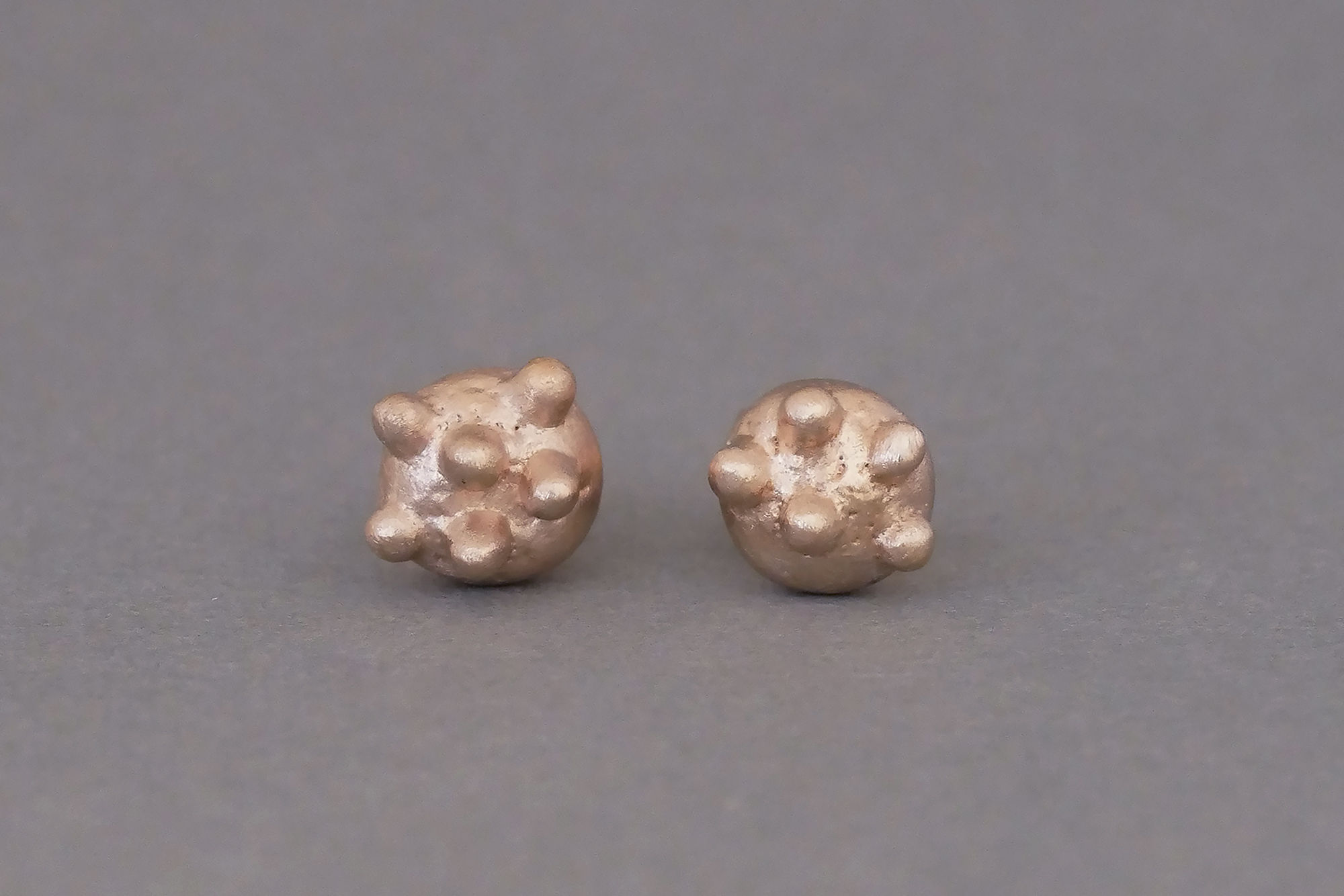 Earrings "Luna" in red gold-plated silver