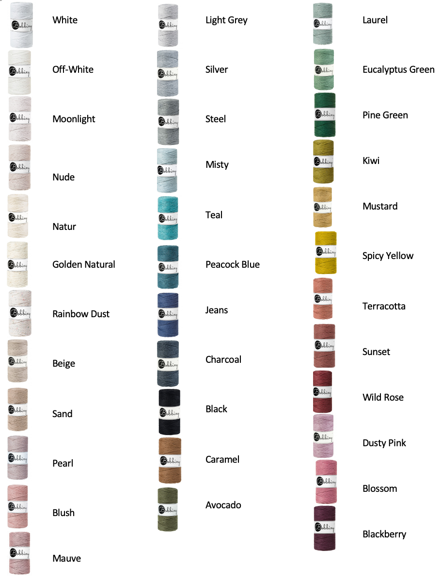 Miniaturbild: Bobbiny Makrameegarn 3mm gezwirnt Garnrolle