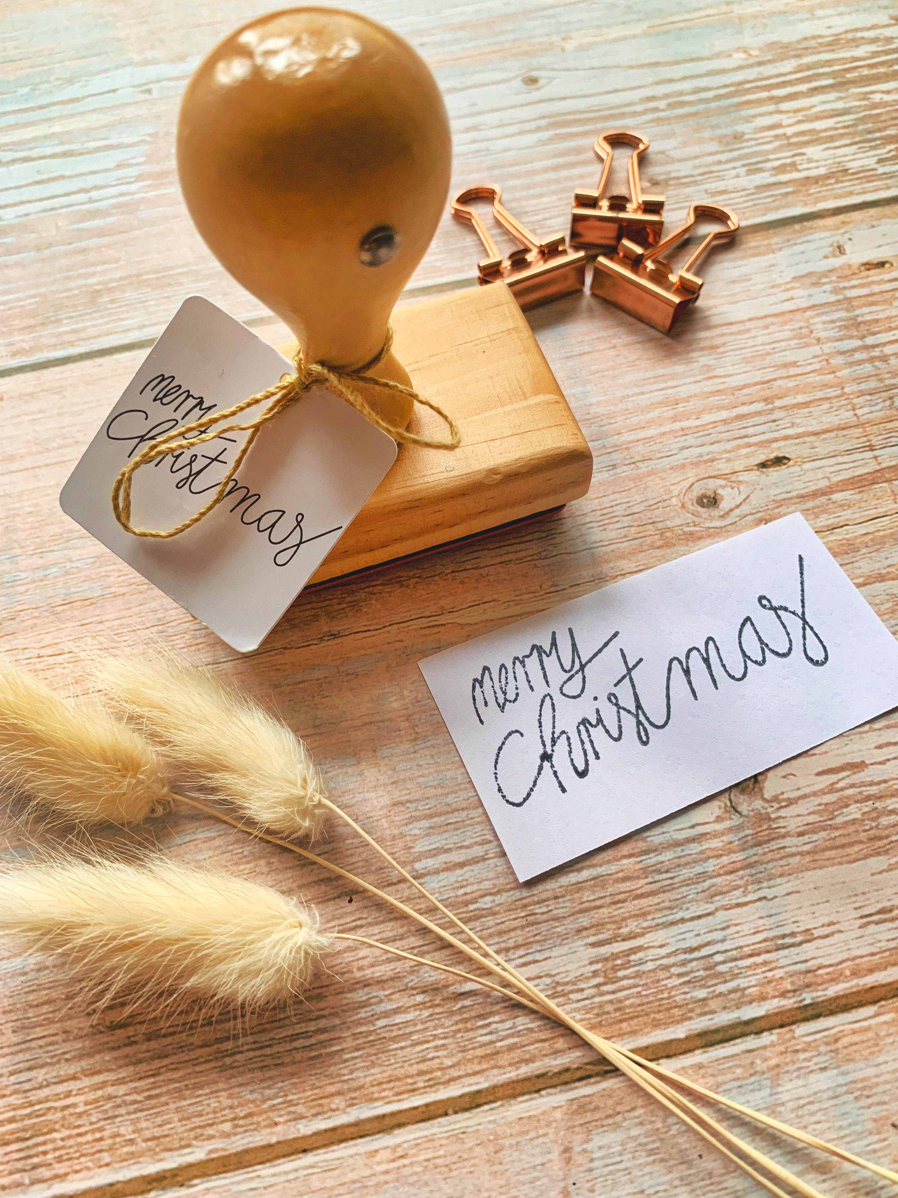 Stempel Merry Christmas Weihnachten Schriftzug