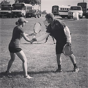 Tennis lesson coaching
