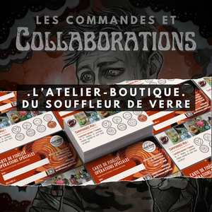 Identité visuelle et support de communication de l'atelier-boutique du souffleur de verre de l'Isle-Adam Cyril-John Rousseau