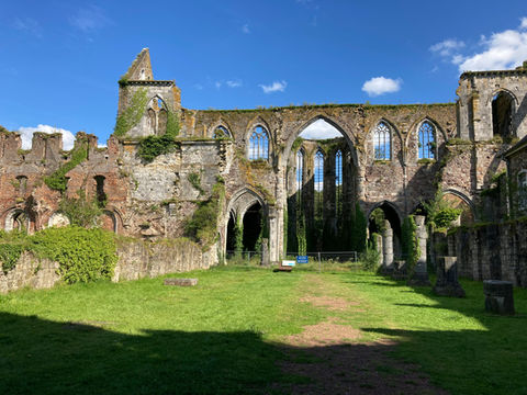 L'Abbaye d'Aulne, située sur les rives de la Sambre, est un site historique de grande importance en Wallonie, avec des racines qui remontent au VIIe siècle. Fondée par saint Landelin en 657, l'abbaye a commencé comme un monastère bénédictin avant de devenir une abbaye cistercienne. Saint Landelin, initialement un brigand connu sous le nom de Morosus, a changé de vie après son repentir, adoptant le nom de Landelin et devenant un moine influent. Il est également à l'origine de la fondation de plusieurs autres abbayes, dont celles de Lobbes et de Crespin, cette dernière étant située près de Valenciennes.

Aujourd'hui, les ruines impressionnantes de l'Abbaye d'Aulne sont un témoignage saisissant du passé monastique de la région. Bien que l'abbaye ait été détruite au cours de la Révolution française, ses vestiges imposants continuent d'attirer des visiteurs, fascinés par l'atmosphère mystique et la beauté architecturale du site. Ces ruines font partie du Patrimoine majeur de Wallonie, soulignant leur importance culturelle et historique.

L'Abbaye d'Aulne abrite également la Brasserie du Val de Sambre, perpétuant une tradition brassicole ancienne. La brasserie, installée au sein des murs historiques, produit des bières artisanales qui sont en partie inspirées des recettes monastiques. Les visiteurs peuvent ainsi combiner la découverte du patrimoine historique avec la dégustation de bières locales, faisant de l'Abbaye d'Aulne un lieu à la fois spirituel, culturel et gourmand.