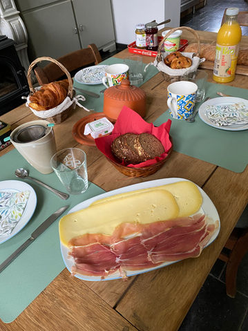 Fromage et jambon de pays