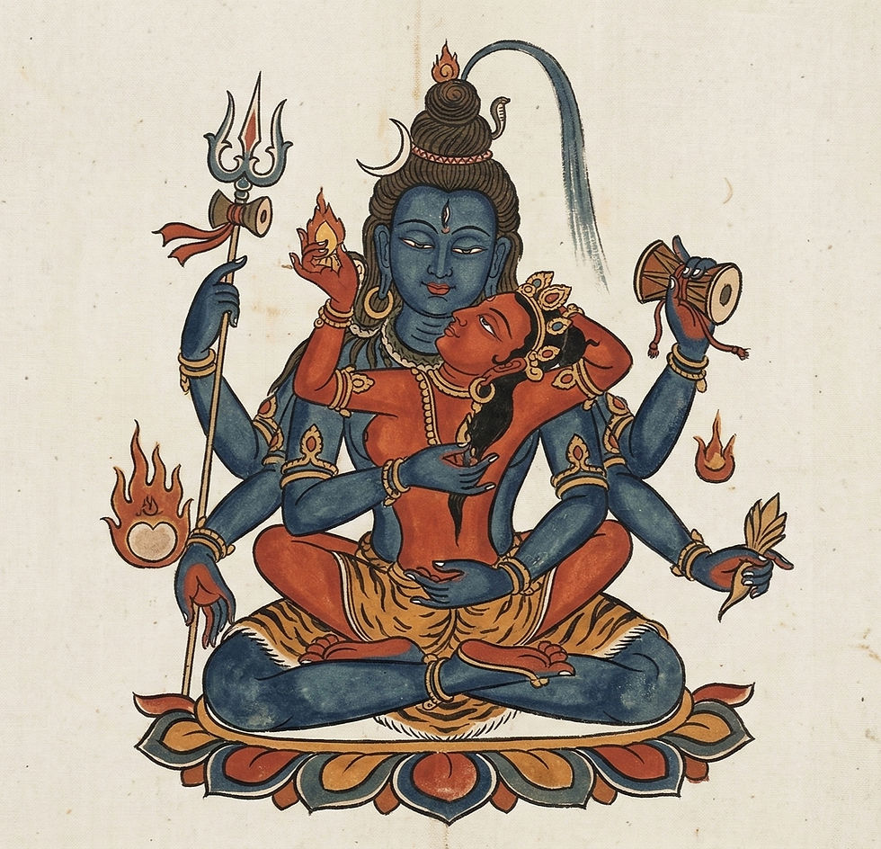 Shiva y Shakti en maithuna