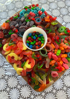 Themed candy and sweets dessert board for birthday party or bridal shower in Marlboro NJ