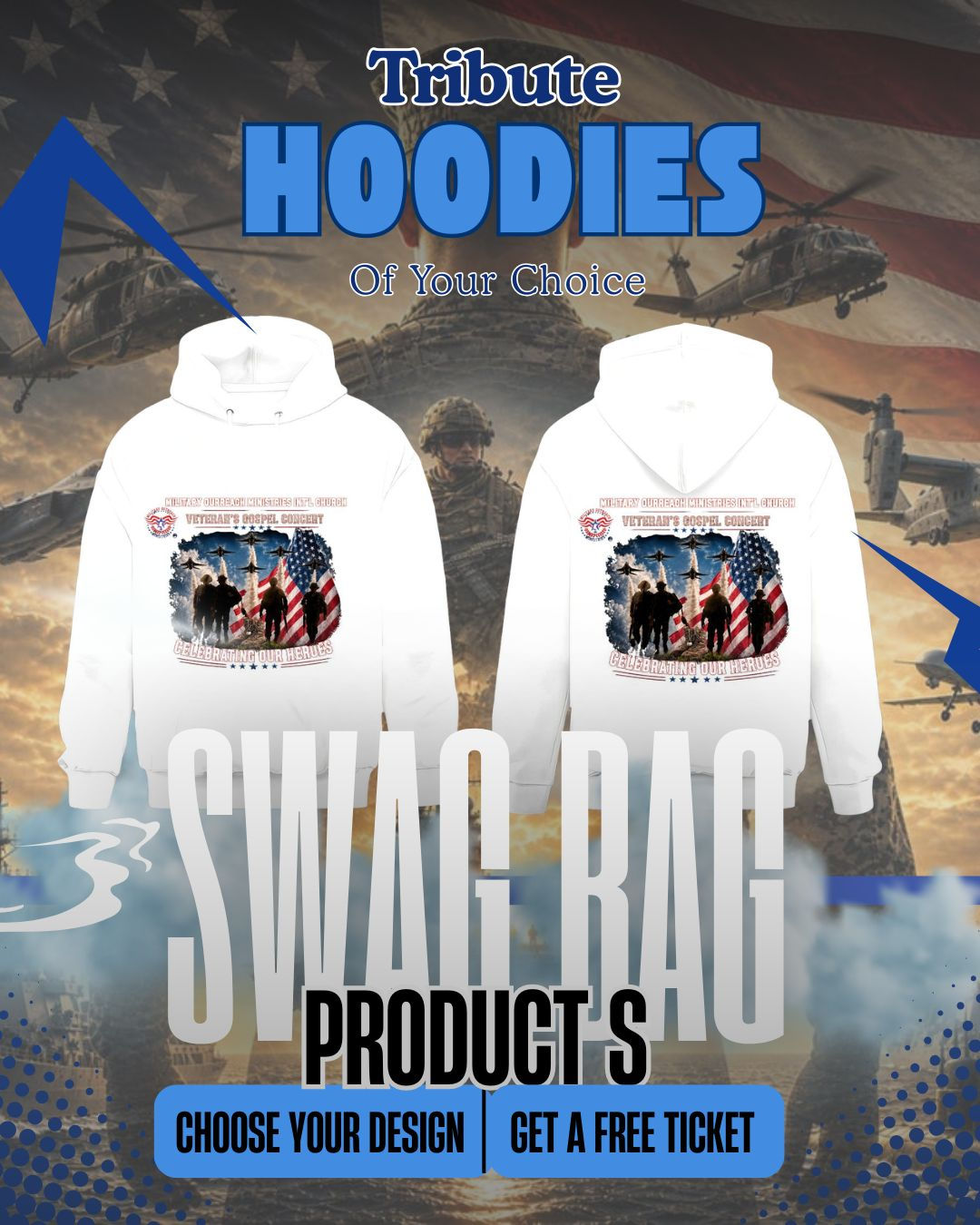 TRIBUTE HOODIE (WHITE ONLY)