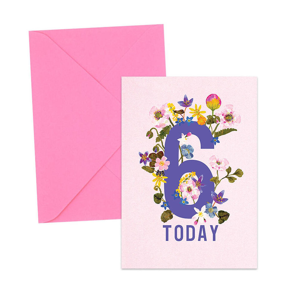 Six Today Botanical Card