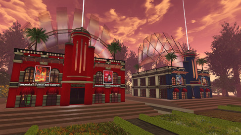 Sarah Ritchie fibre artworks on display in Amanda Tomasoa's Tamatzui Gallery in Second Life