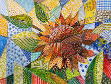 Little Ray of Sunshine, mixed media work by Sarah Ritchie ©2026