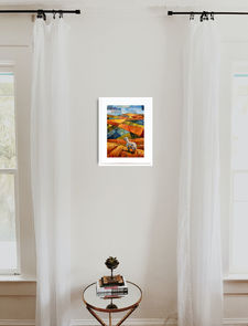 Standing Still 1, needle-felted fibre painting by Sarah Ritchie