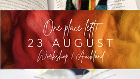 One spot left in Sarah Ritchie's needle-felting workshop, 23 August 2025.