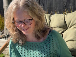 Sarah Ritchie proof reading her next needle-felting book