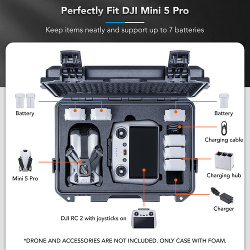 Lykus Titan MM510 Case for DJI Mini 5 Pro and DJI RC 2/RC-N3 | Lykus