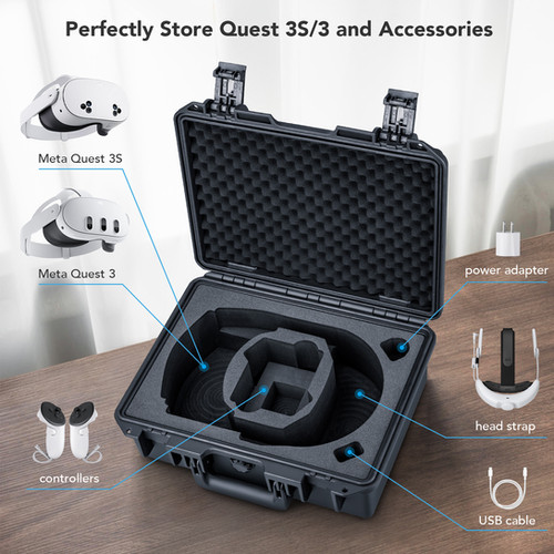 Lykus Titan OQ210 Case for Quest 3S/3 and Kiwi Design Battery