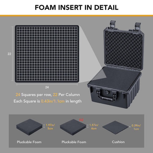 Lykus HC-2831 Waterproof Hard Case with Foam | Lykus