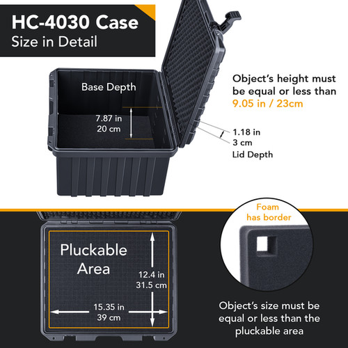 Lykus HC-4030 Waterproof Hard Case with Foam | Lykus