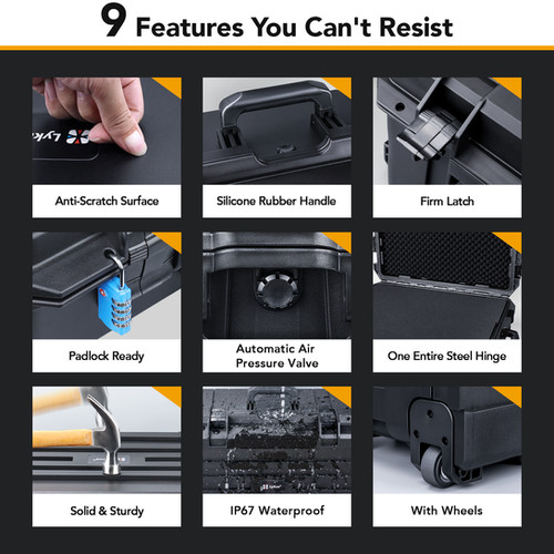 Lykus HC-6540 Waterproof Hard Case | Lykus