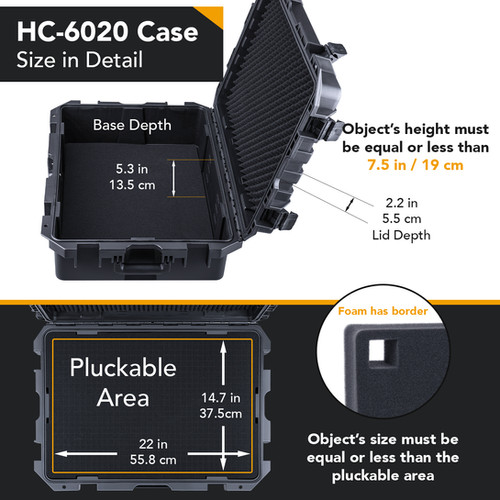 Lykus HC-6020 Waterproof Hard Case with foam | Lykus
