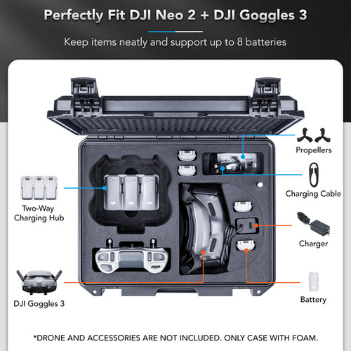 Lykus Titan N210 Waterproof Hard Case for DJI Neo 2 Motion Combo
