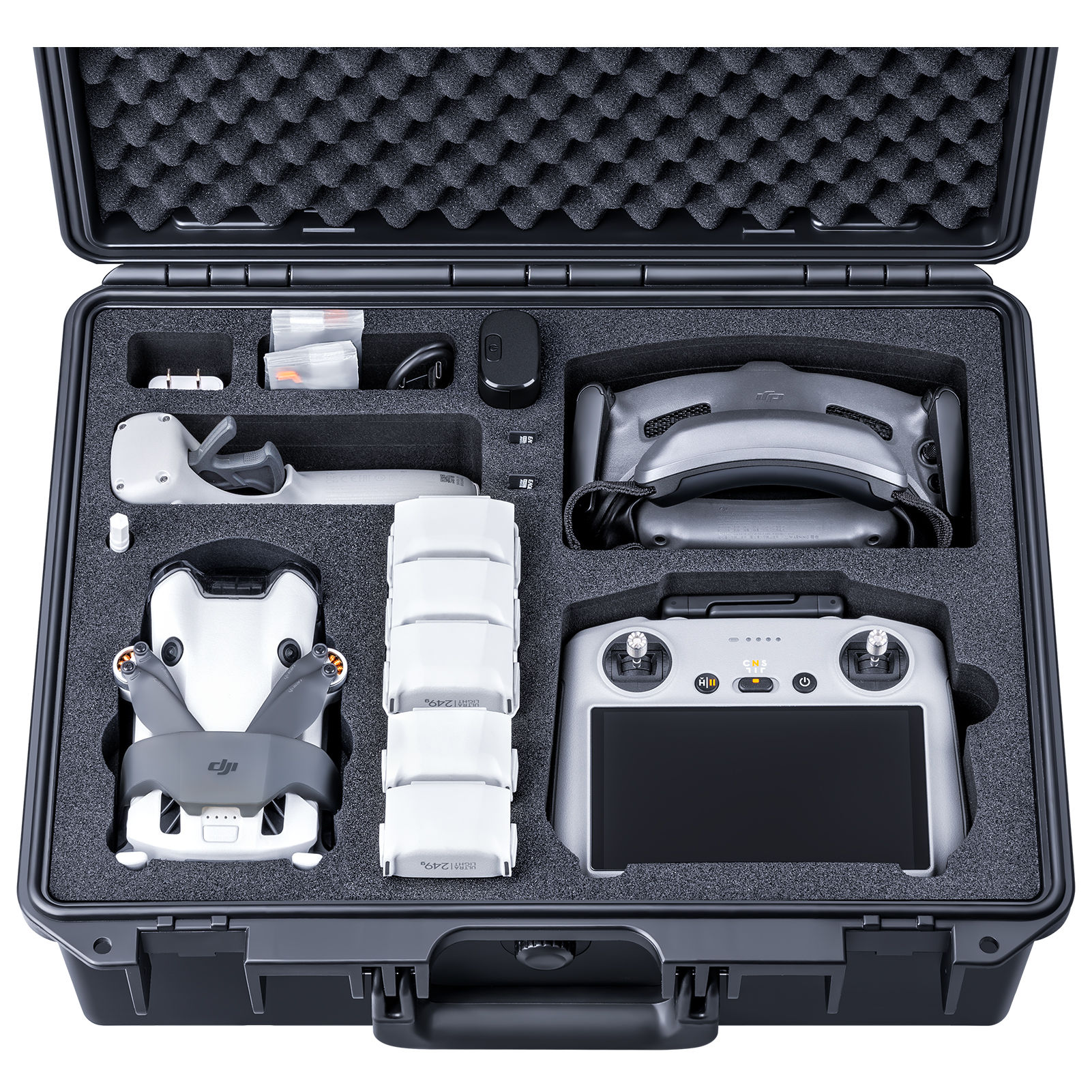 Lykus Titan MM420 Waterproof Hard Case for DJI Mini 4 Pro and Goggles 3