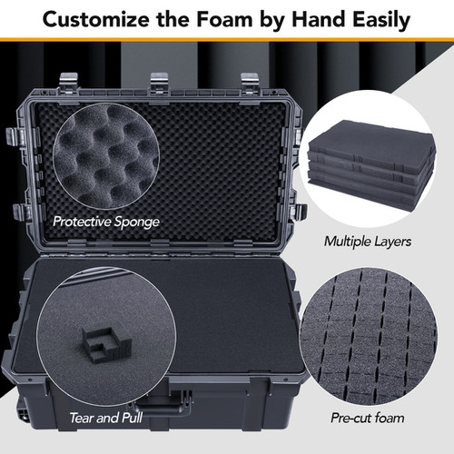 Lykus HC-7530 Waterproof Hard Case with Foam | Lykus