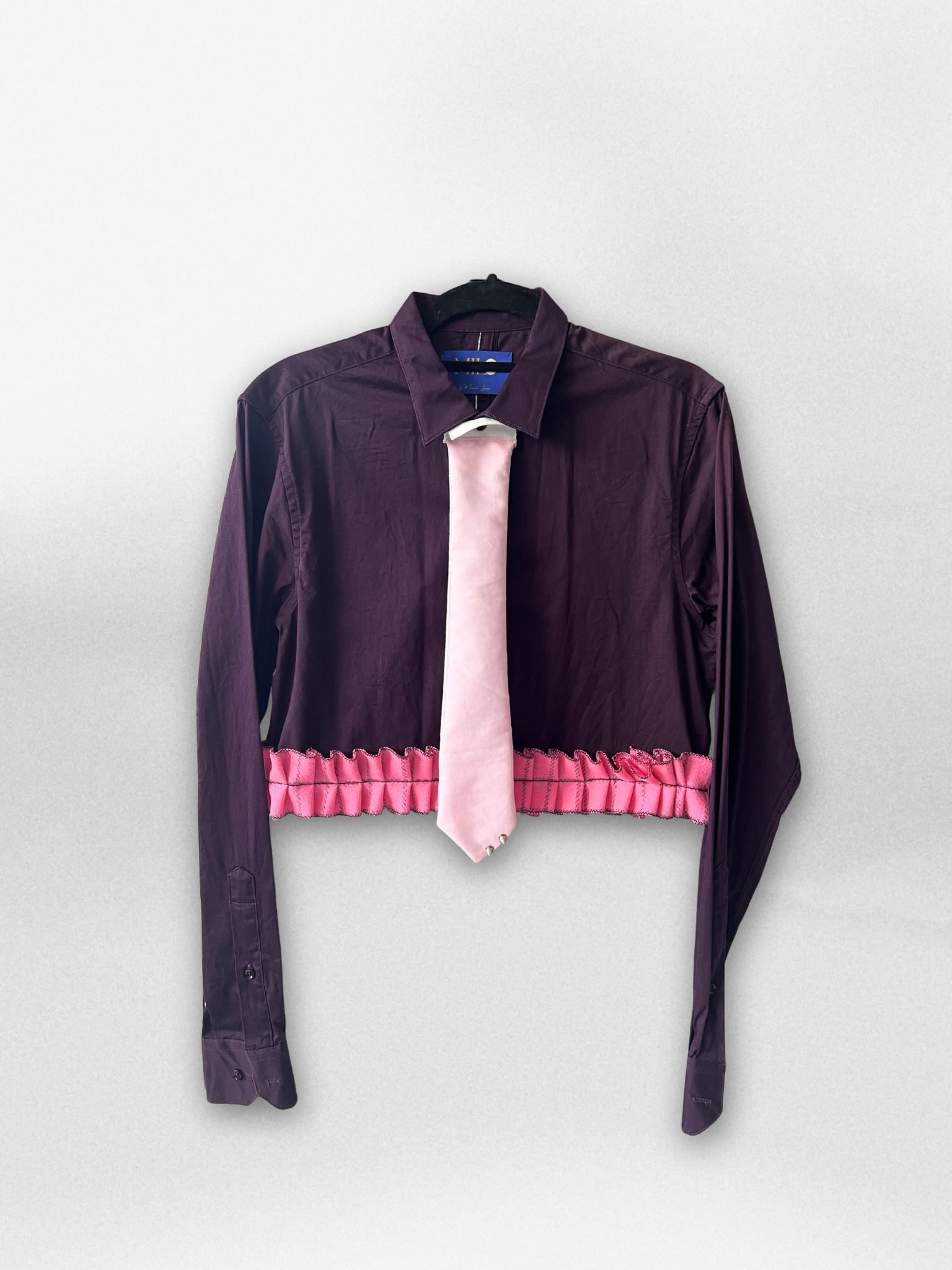 Underbust Shirt with Ruffles & Tie