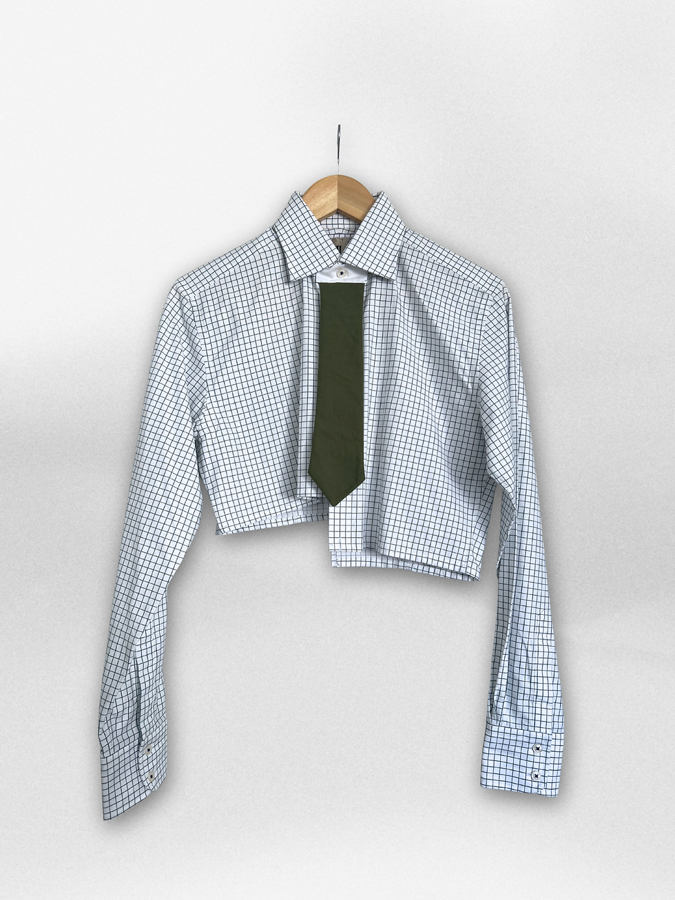 Thumbnail: MILO x Bossa & Co Asymmetric Crop Shirt with Tie