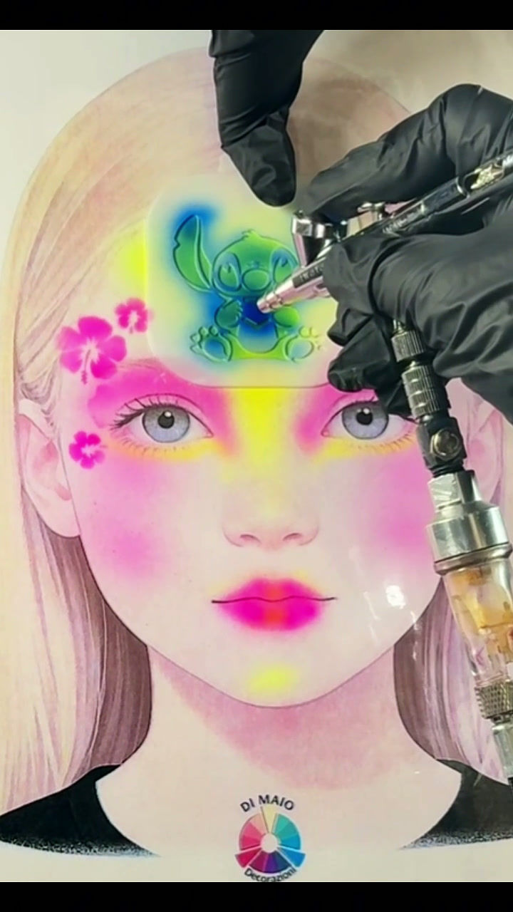 Miniatura: Stencil Stitch Set (4 soggetti) | Face Painting