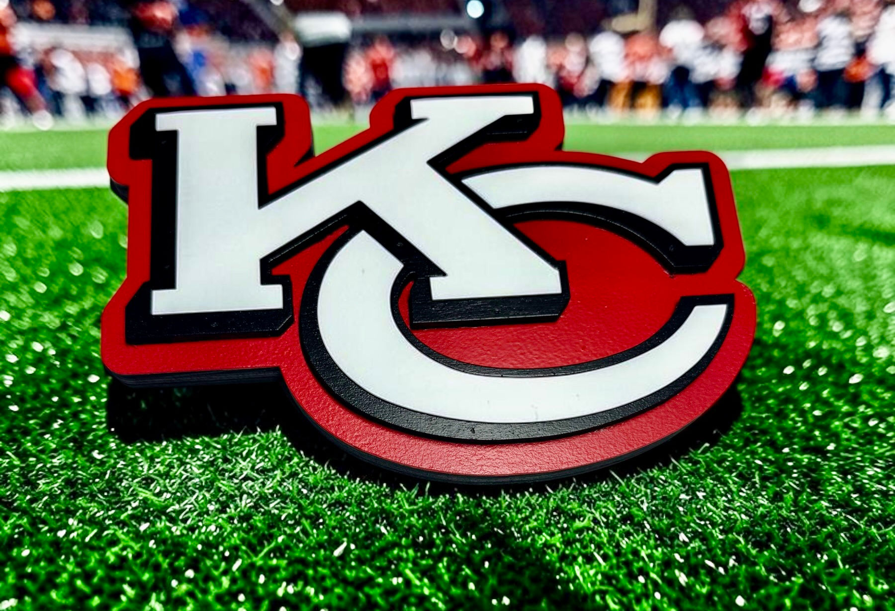 Chiefs KC Logo wood wallhanger