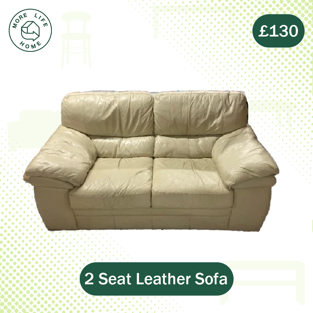 2 seater leather sofa
