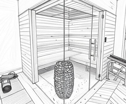 Virginia Water, Surrey sauna project